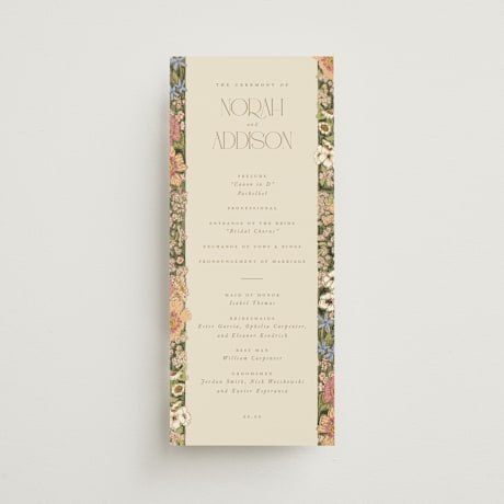Foil-Pressed Wedding Programs
