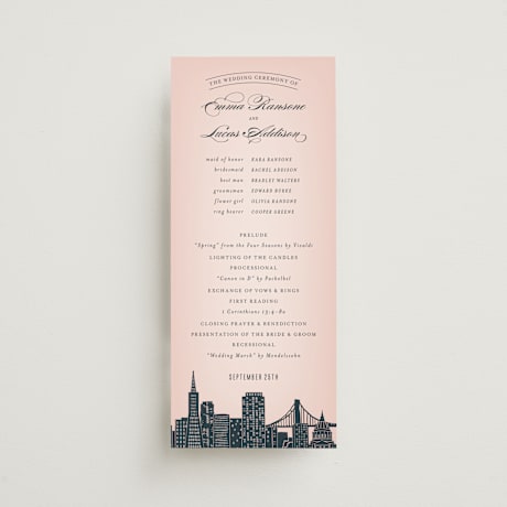 Foil-Pressed Wedding Programs