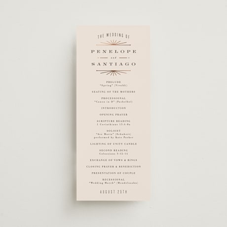 Foil-Pressed Wedding Programs