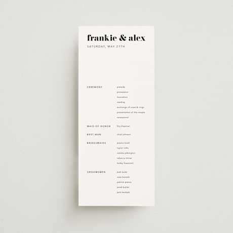 Wedding Programs
