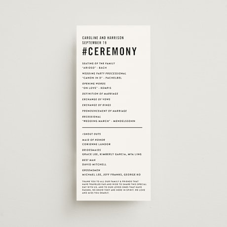 Wedding Programs