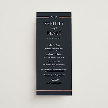 Foil-Pressed Long Menus