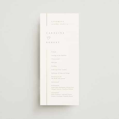 Foil-Pressed Wedding Programs