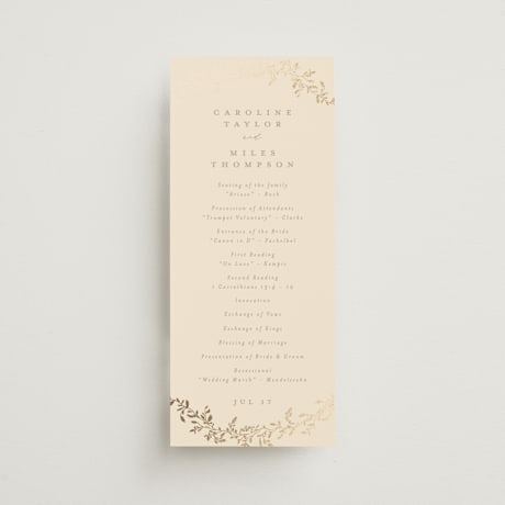 Foil-Pressed Wedding Programs