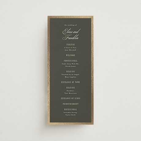Foil-Pressed Wedding Programs