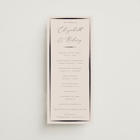Foil-Pressed Wedding Programs