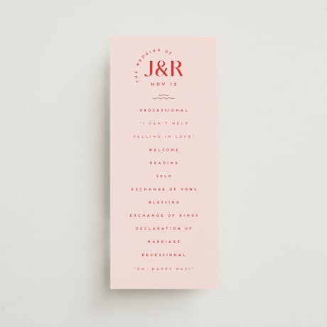Foil-Pressed Wedding Programs