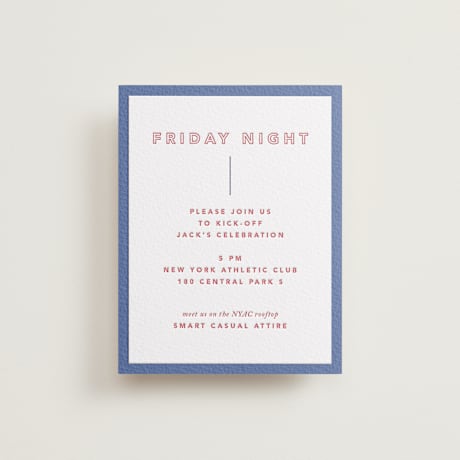 Letterpress Bar and Bat Mitzvah Direction Cards