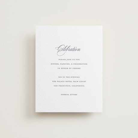 Letterpress Bar and Bat Mitzvah Reception Cards