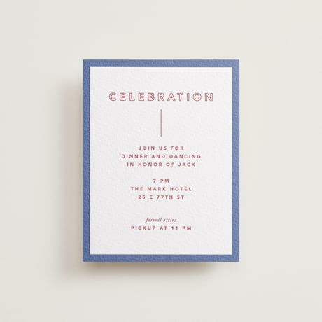 Letterpress Bar and Bat Mitzvah Reception Cards