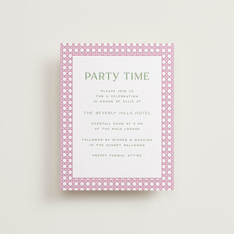Letterpress Bar and Bat Mitzvah Reception Cards