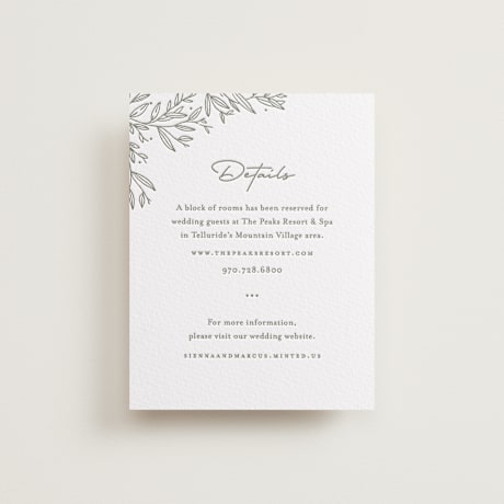 Letterpress Direction Cards