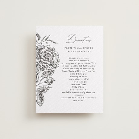 Letterpress Direction Cards