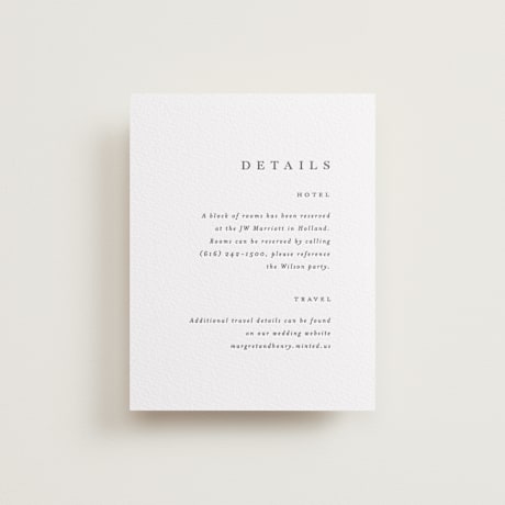 Letterpress Direction Cards