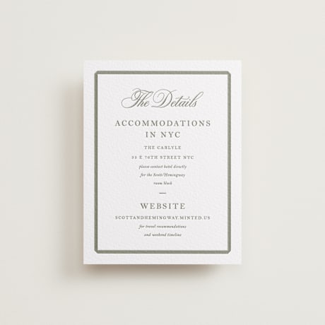 Letterpress Direction Cards