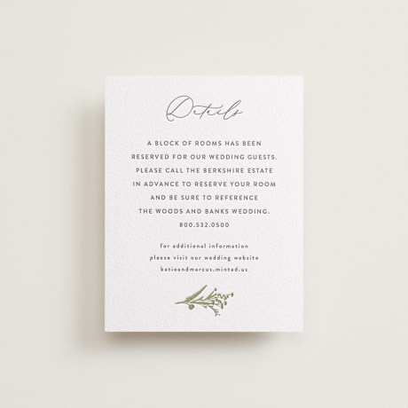 Letterpress Direction Cards