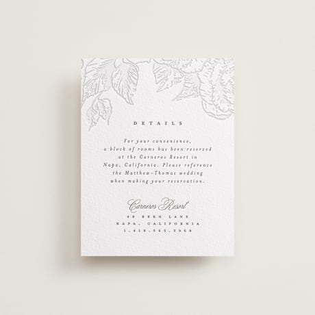 Letterpress Direction Cards
