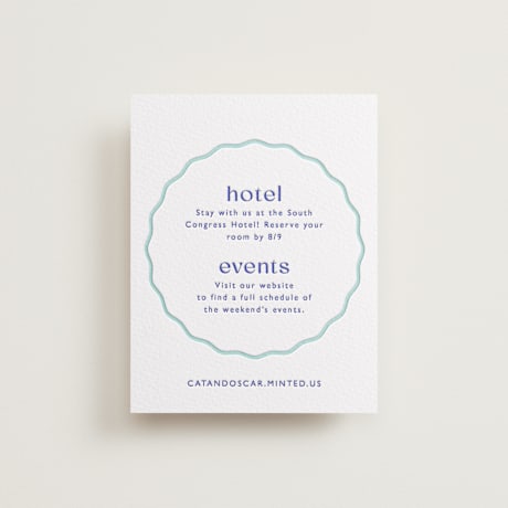Letterpress Direction Cards