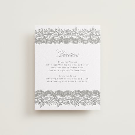 Letterpress Direction Cards