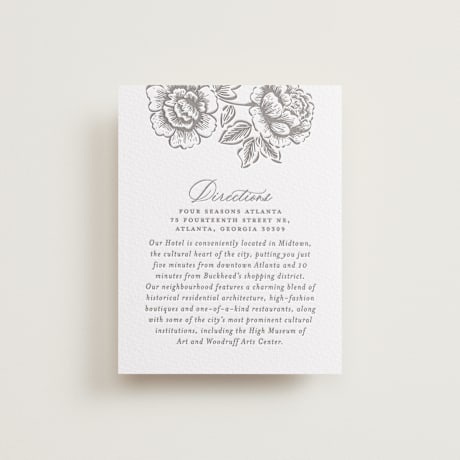 Letterpress Direction Cards