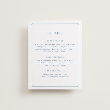 Letterpress Direction Cards