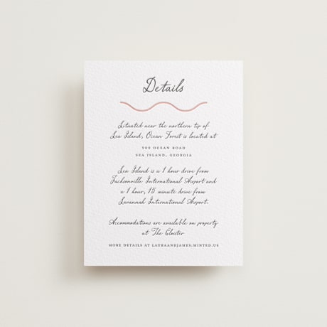 Letterpress Direction Cards