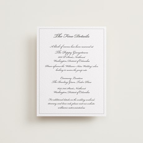 Letterpress Direction Cards