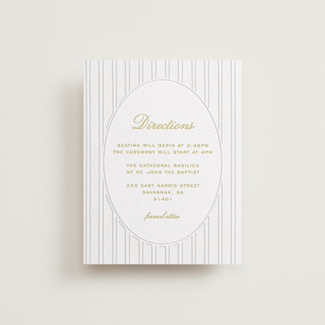 Letterpress Direction Cards
