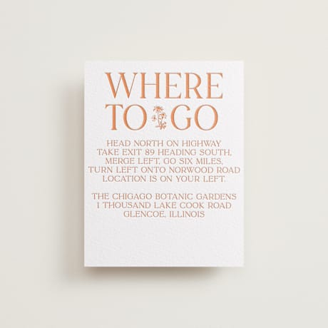 Letterpress Direction Cards