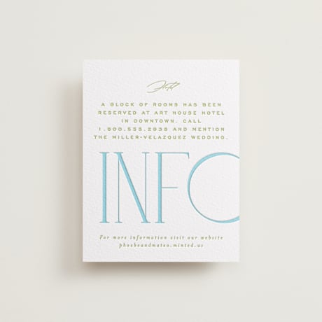 Letterpress Direction Cards
