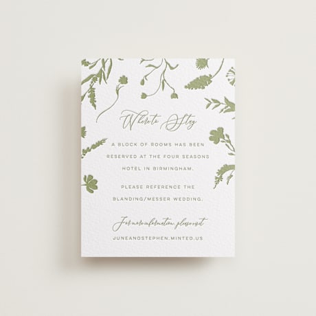 Letterpress Direction Cards