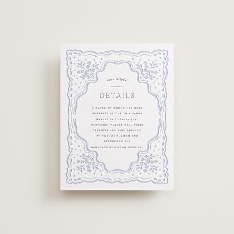 Letterpress Direction Cards