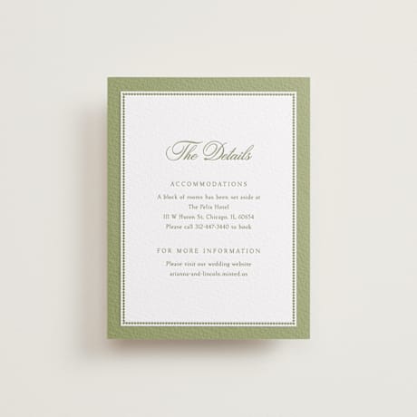 Letterpress Direction Cards