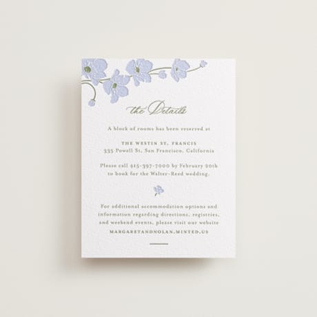 Letterpress Direction Cards