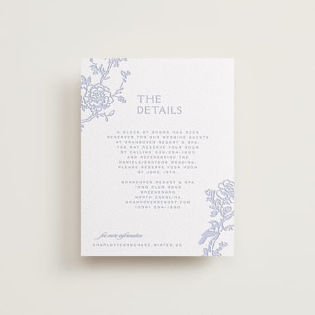 Letterpress Direction Cards
