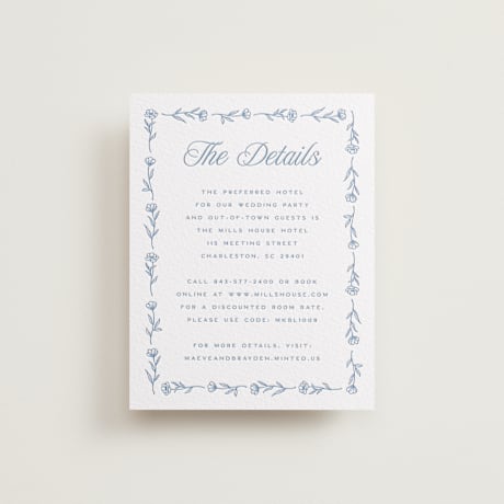 Letterpress Direction Cards