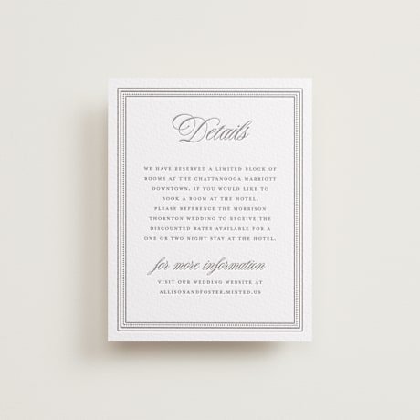 Letterpress Direction Cards
