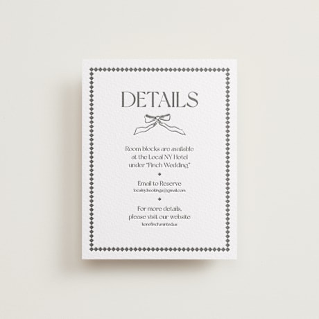 Letterpress Direction Cards