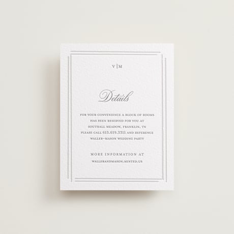 Letterpress Direction Cards