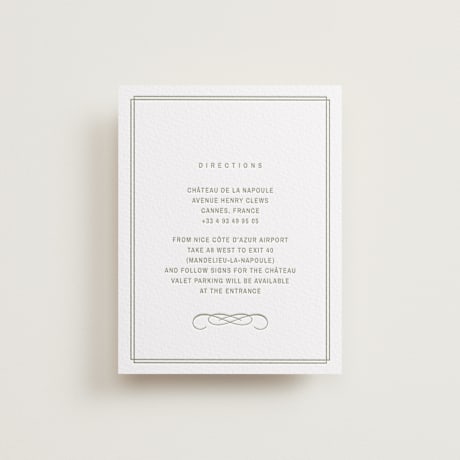 Letterpress Direction Cards
