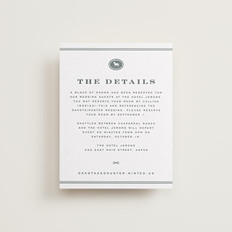 Letterpress Direction Cards
