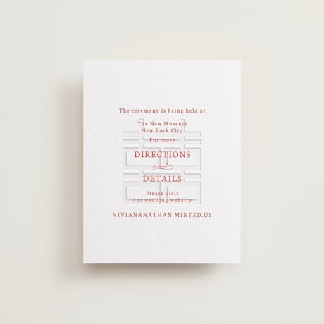Letterpress Direction Cards