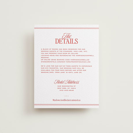 Letterpress Direction Cards