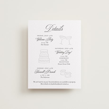 Letterpress Direction Cards
