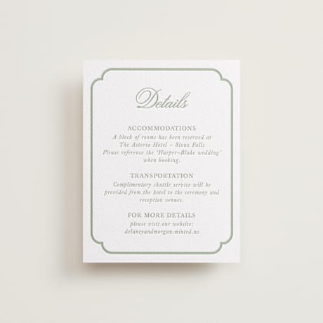 Letterpress Direction Cards