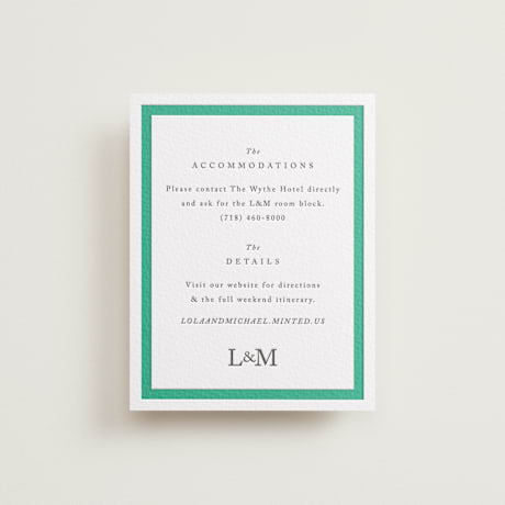Letterpress Direction Cards