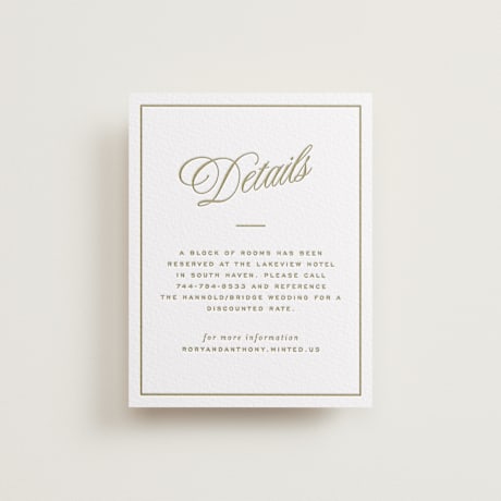 Letterpress Direction Cards