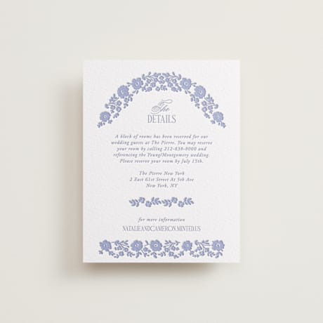 Letterpress Direction Cards
