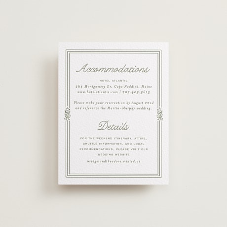 Letterpress Direction Cards