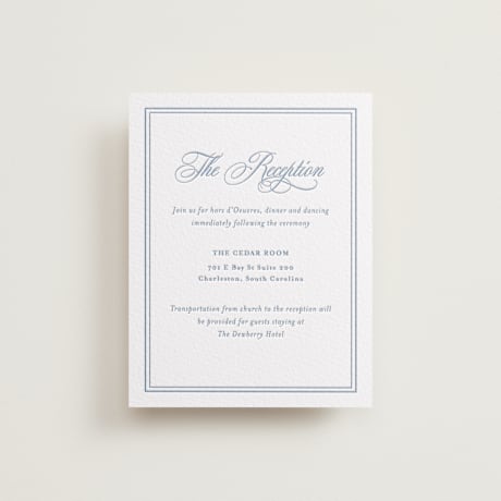 Letterpress Reception Cards